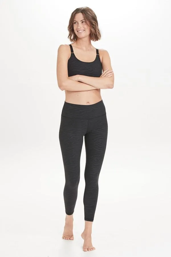 Sosandar Activewear Women Black Embossed Zebra Print High Waisted Activewear Leggings Black Sosandar Activewear Women Black Embossed Zebra Print High Waisted Activewear Leggings Black