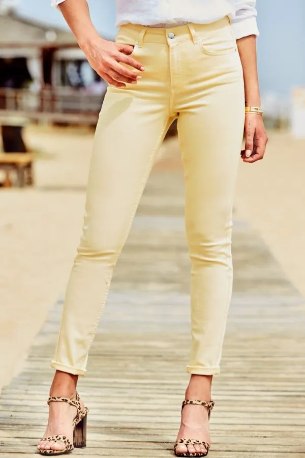 Sosandar Jeans and Jeggings Women Limoncello Perfect Skinny Jeans