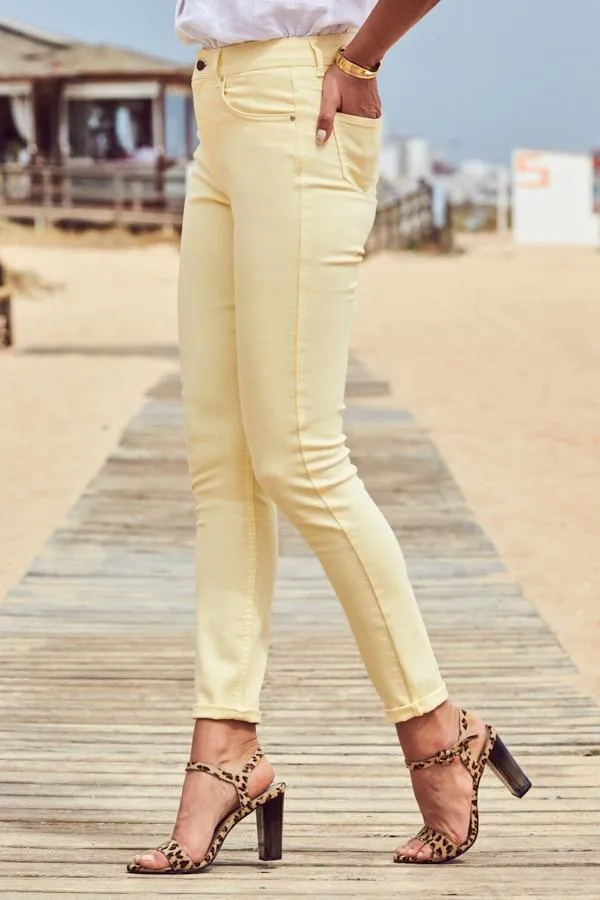 Sosandar Jeans and Jeggings Women Limoncello Perfect Skinny Jeans
