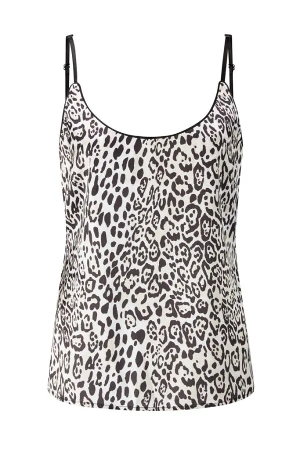 Sosandar Nightwear Women Leopard Print Silky Soft Pyjama Camisole