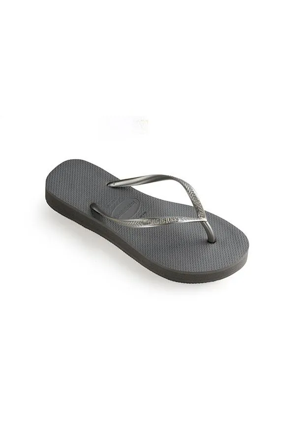 Sosandar Sandals and Flip Flops Women Havaianas Steel Grey Flatform Flip Flops Grey