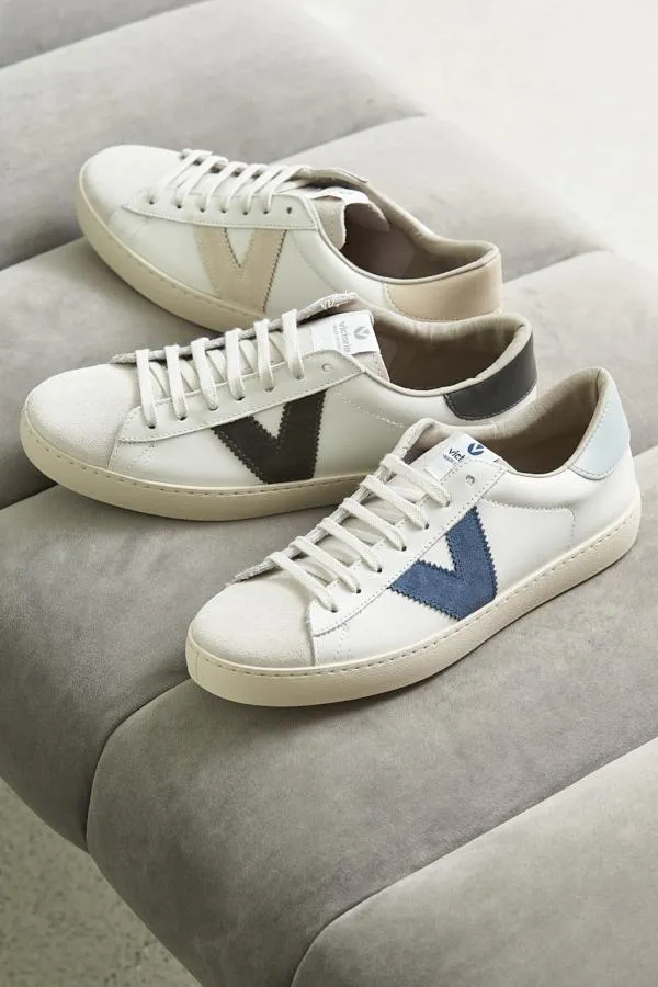 Sosandar Trainers 8211 Superga and Victoria Women Victoria Heilo Natural V Detail Leather Trainers