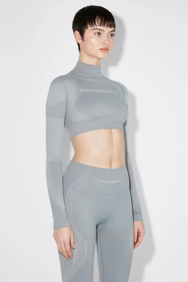 Sport Cropped Longsleeve Steel Blue Women MISBHV Tops