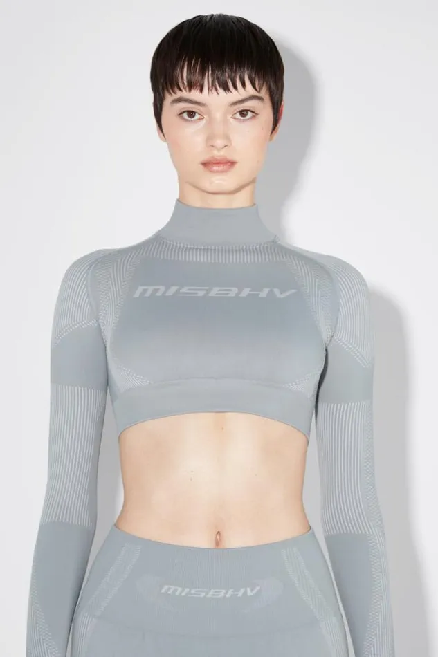 Sport Cropped Longsleeve Steel Blue Women MISBHV Tops