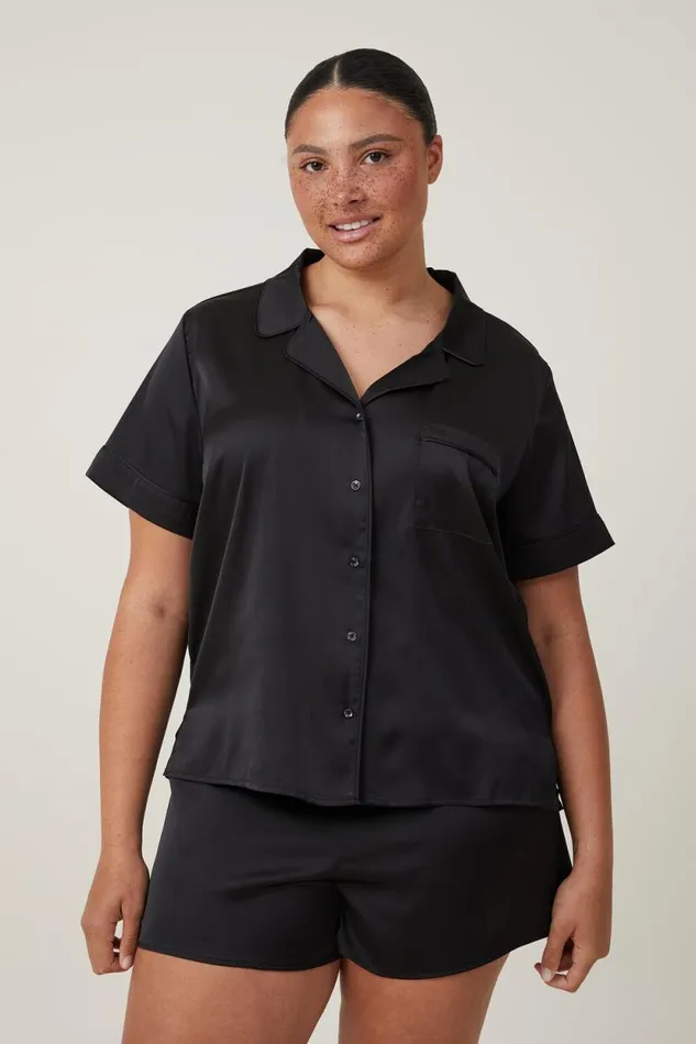 Staycay Satin Sleep Set Black Women Cotton On Pajamas