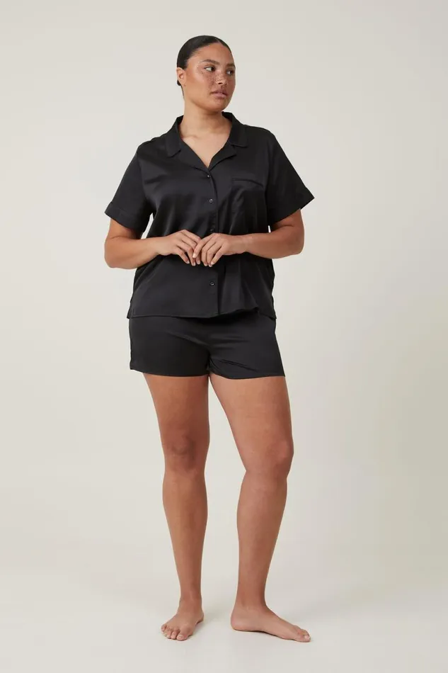 Staycay Satin Sleep Set Black Women Cotton On Pajamas Staycay Satin Sleep Set Black Women Cotton On Pajamas