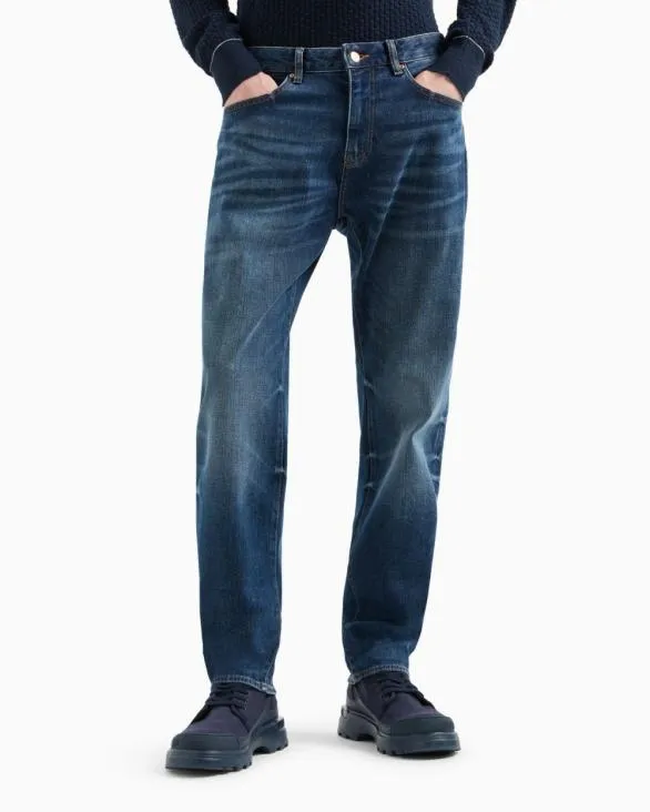 Straight Jeans Blue Men Armani Denim Straight Jeans Blue Men Armani Denim