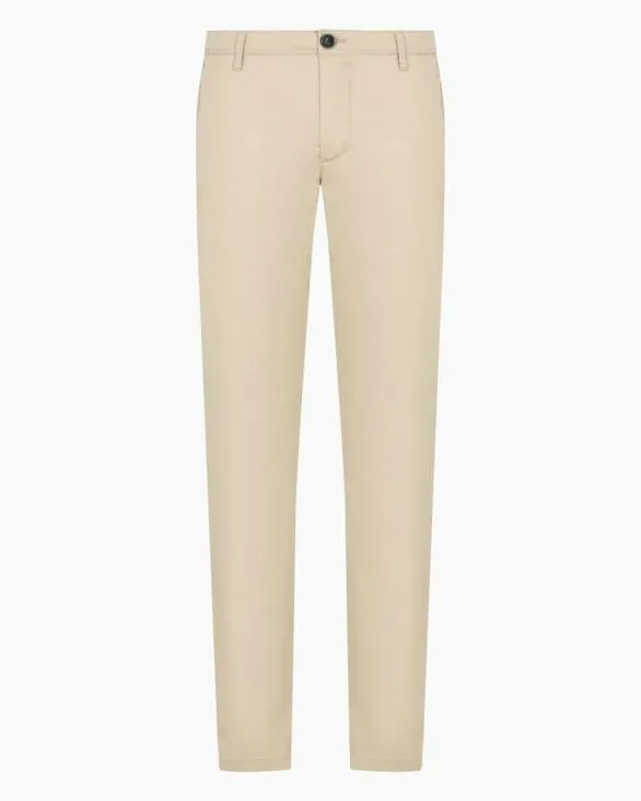 Stretch Cotton Chinos Beige Men Armani Trousers And Shorts
