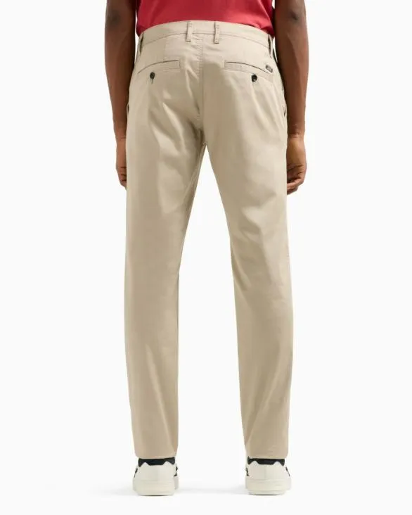Stretch Cotton Chinos Beige Men Armani Trousers And Shorts Stretch Cotton Chinos Beige Men Armani Trousers And Shorts