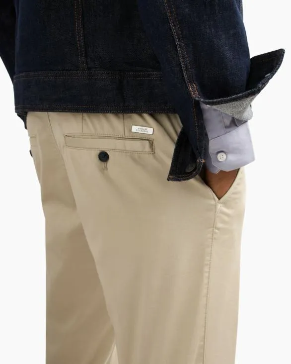 Stretch Cotton Chinos Beige Men Armani Trousers And Shorts Stretch Cotton Chinos Beige Men Armani Trousers And Shorts