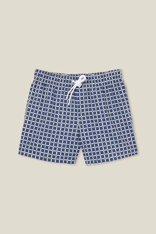 Stretch Swim Short Navy Diamond Tile Men Cotton On Shorts Stretch Swim Short Navy Diamond Tile Men Cotton On Shorts