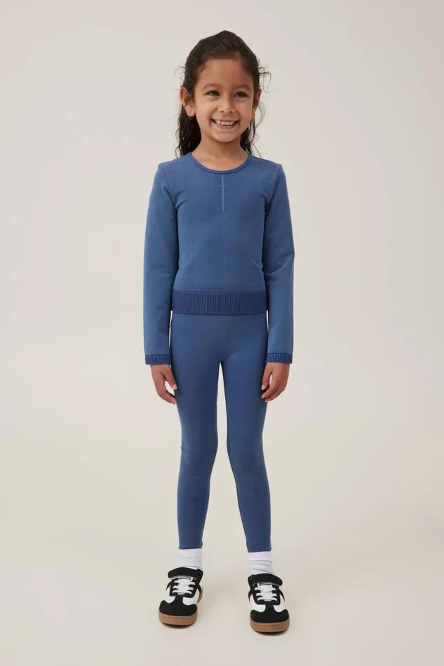 Summer Long Sleeve Top In The Navy Wash Girls Cotton On Tops and TShirts