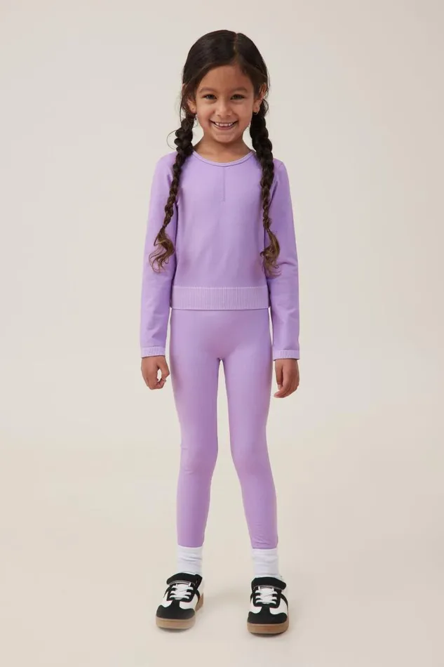Summer Long Sleeve Top Lilac Drop Wash Girls Cotton On Tops and TShirts