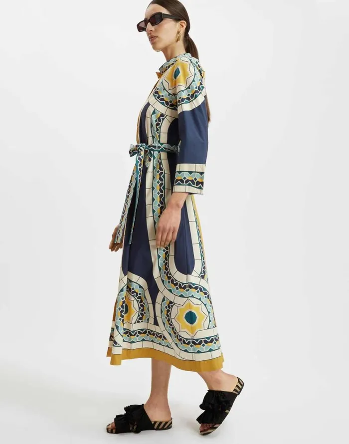 Sundowner Dress Mudejar Place Blue Women La Double J Dresses Sundowner Dress Mudejar Place Blue Women La Double J Dresses