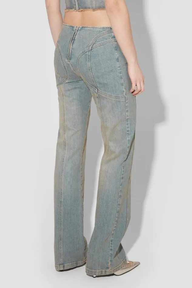 Sunset Wash Lara Laced Denim Trousers Blue Women MISBHV Trousers