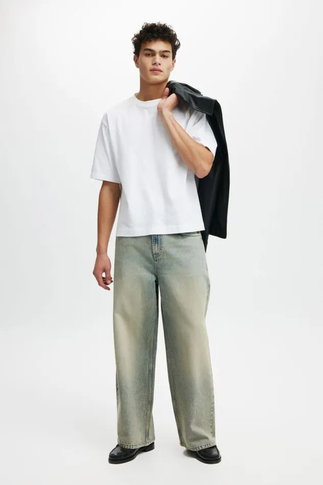 Super Baggy Jean Millenium Tint Blue Men Cotton On Pants
