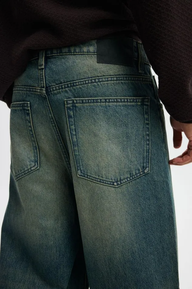 Super Baggy Jean Y2k Washed Blue Men Cotton On Pants Super Baggy Jean Y2k Washed Blue Men Cotton On Pants