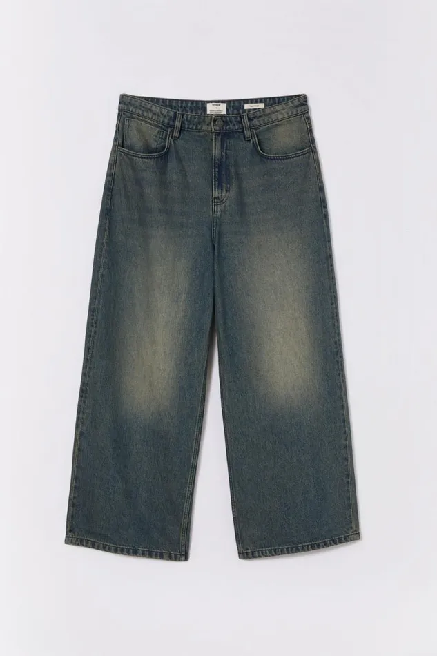 Super Baggy Jean Y2k Washed Blue Men Cotton On Pants Super Baggy Jean Y2k Washed Blue Men Cotton On Pants