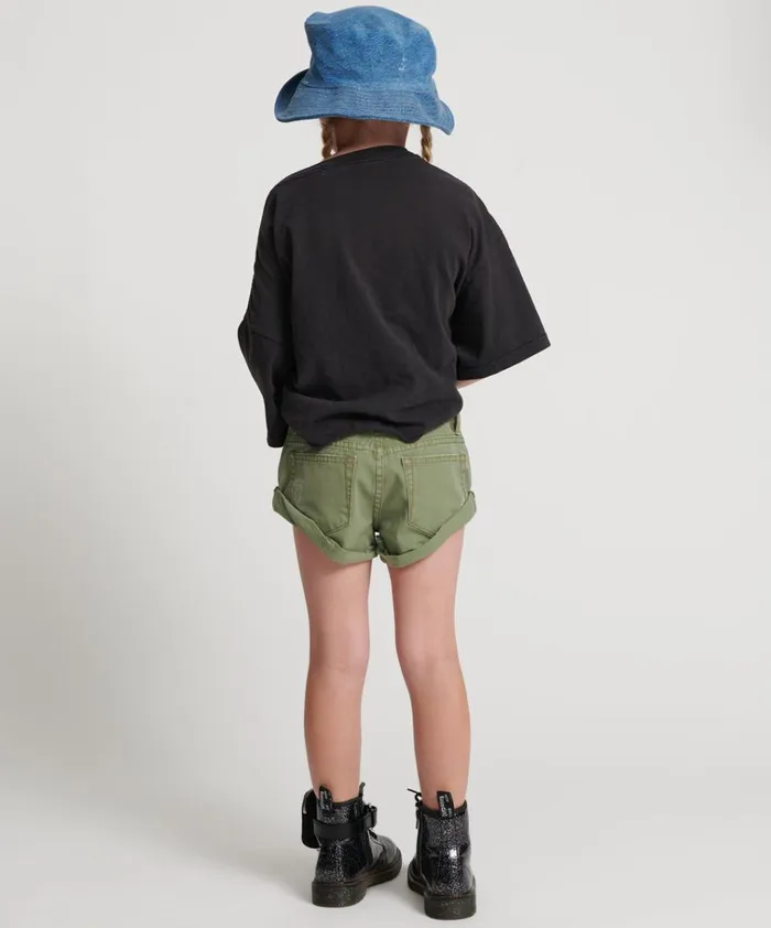 SUPER KHAKI KIDS BANDIT DENIM SHORTS Kids One Teaspoon Kids SUPER KHAKI KIDS BANDIT DENIM SHORTS Kids One Teaspoon Kids