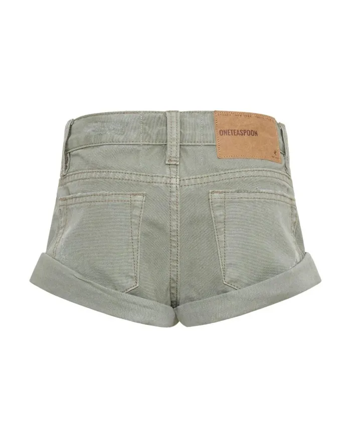 SUPER KHAKI KIDS BANDIT DENIM SHORTS Kids One Teaspoon Kids SUPER KHAKI KIDS BANDIT DENIM SHORTS Kids One Teaspoon Kids