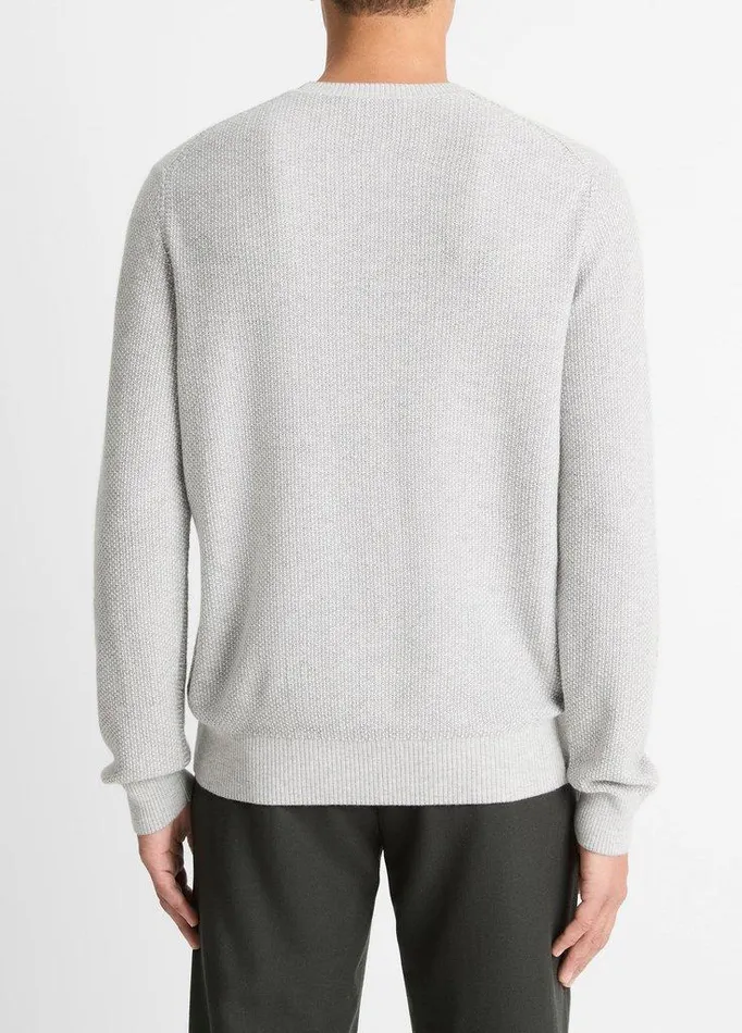 Sweaters Men Vince GeoJacquard WoolBlend Crew Neck Sweater Heather Greyclassic Cream Sweaters Men Vince GeoJacquard WoolBlend Crew Neck Sweater Heather Greyclassic Cream