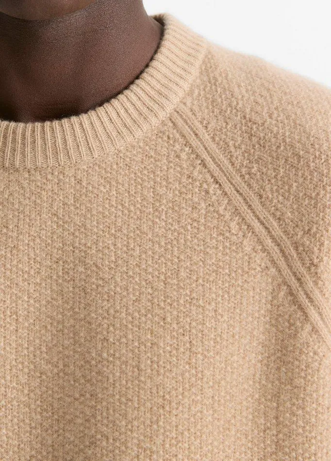 Sweaters Men Vince MicroBoucl WoolCashmere Sweater Cameletto Sweaters Men Vince MicroBoucl WoolCashmere Sweater Cameletto