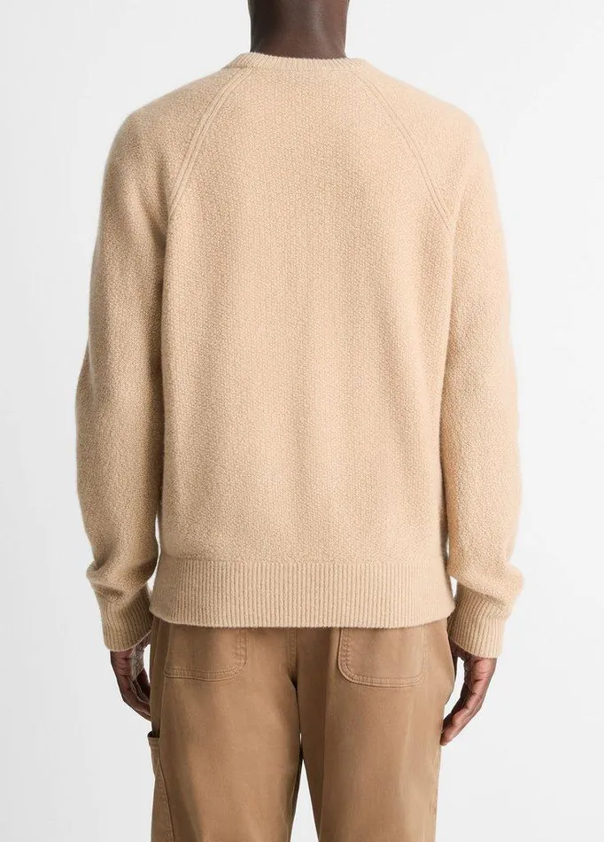 Sweaters Men Vince MicroBoucl WoolCashmere Sweater Cameletto Sweaters Men Vince MicroBoucl WoolCashmere Sweater Cameletto