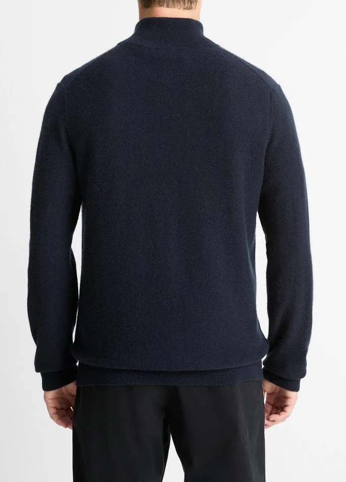 Sweaters Men Vince Plush Cashmere QuarterZip Sweater Coastal Blue