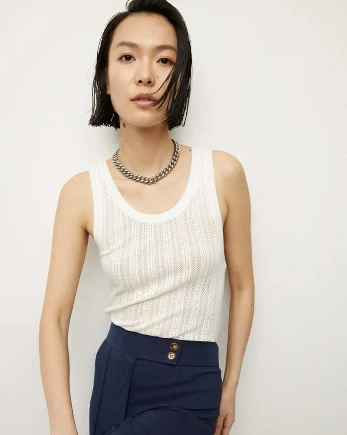 Sweaters Shop Veronica Beard Galli Knit Tank Black