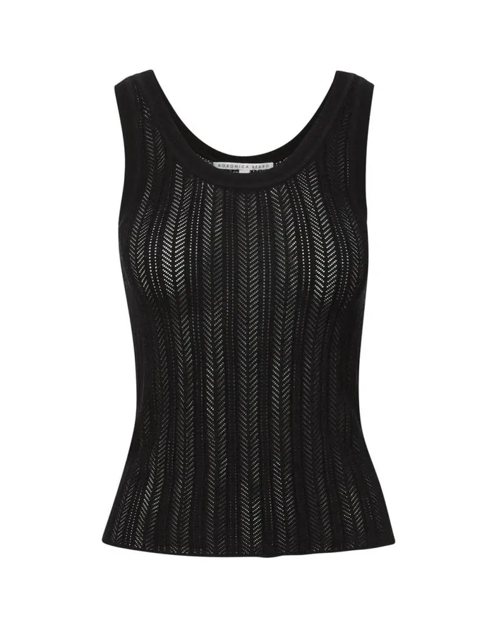 Sweaters Shop Veronica Beard Galli Knit Tank Black