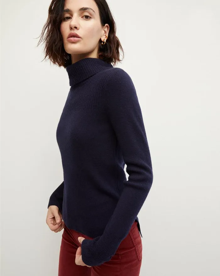 Sweaters Shop Veronica Beard Jurnee Cashmere Turtleneck Camel