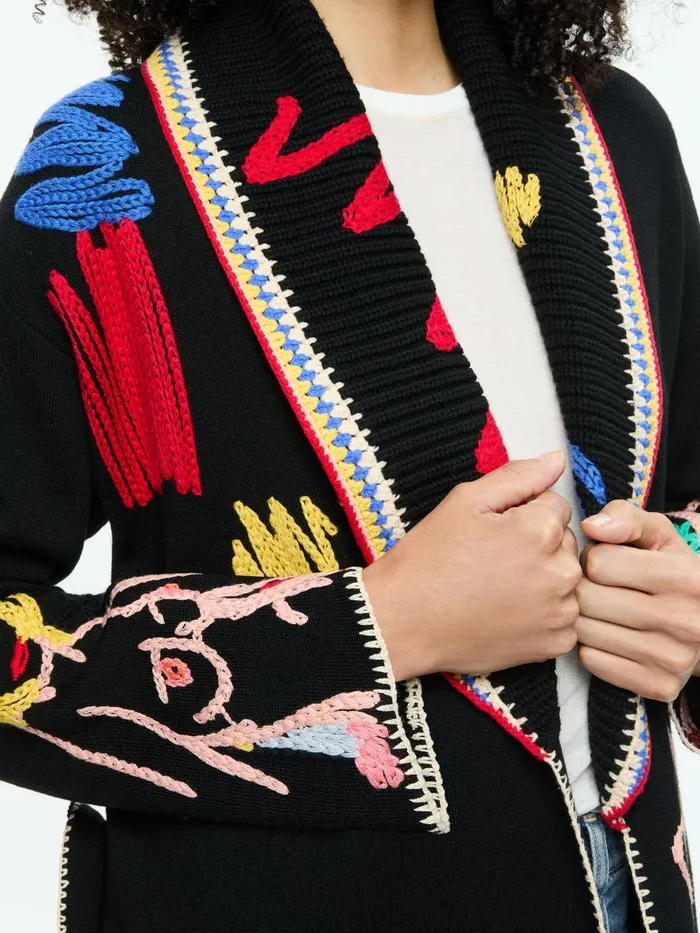 Sweaters Women Alice Olivia AO X TOM WESSELMANN ASTRID CARDIGAN Natural Beauty