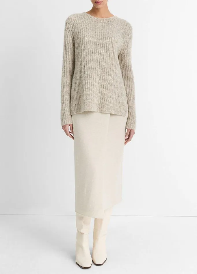 Sweaters Women Vince Cashmere Donegal Tunic Sweater Biscuit Donegal