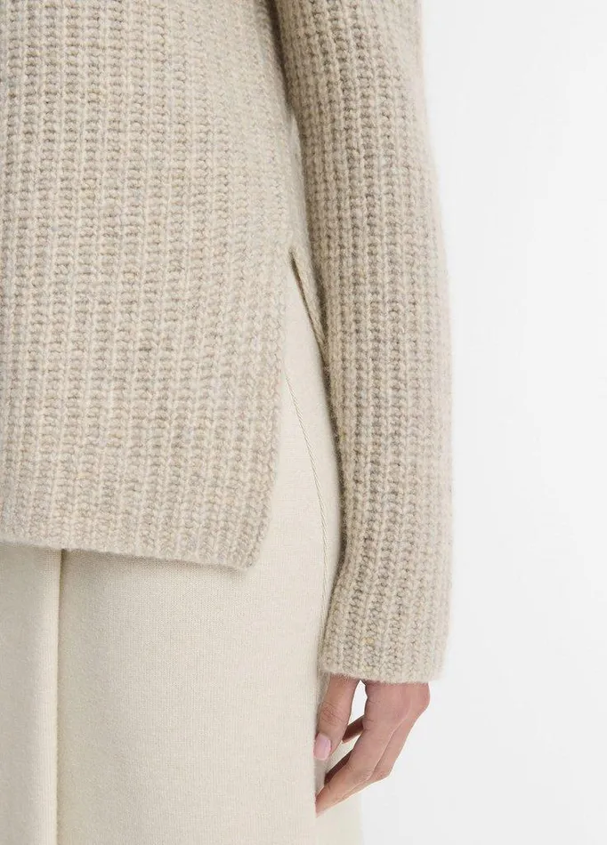 Sweaters Women Vince Cashmere Donegal Tunic Sweater Biscuit Donegal Sweaters Women Vince Cashmere Donegal Tunic Sweater Biscuit Donegal