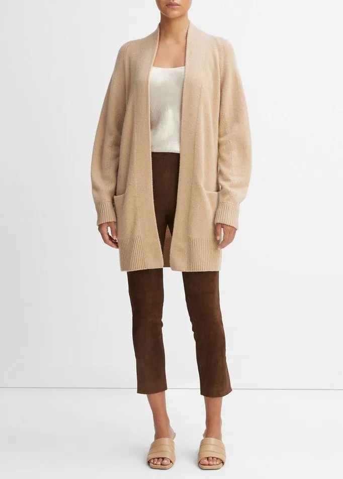 Sweaters Women Vince Cashmere OpenFront Cardigan Camel