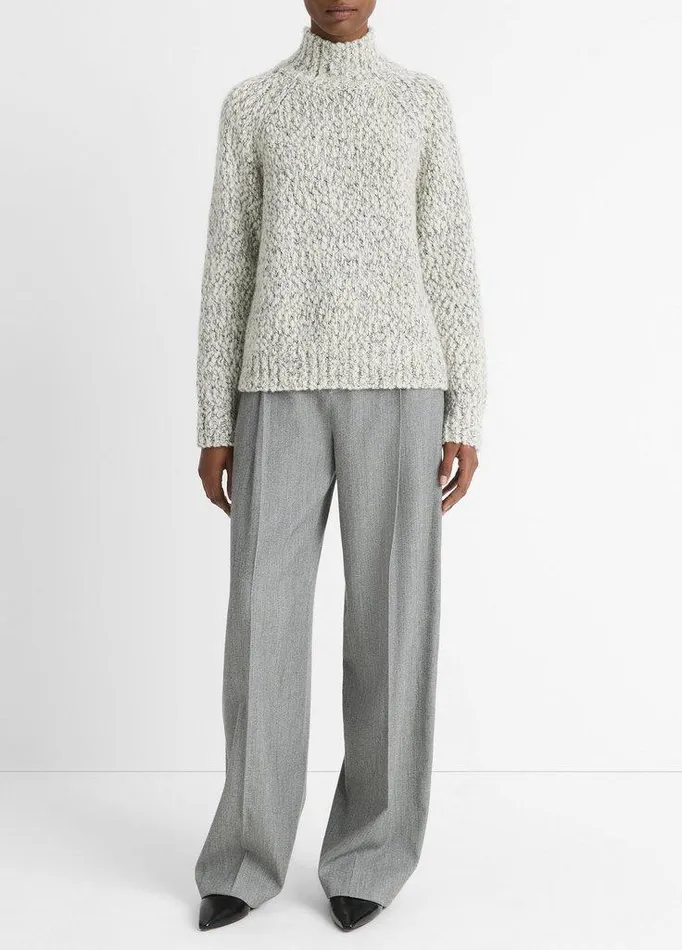 Sweaters Women Vince Italian Marled WoolBlend Turtleneck Sweater Off Whiteblack Sweaters Women Vince Italian Marled WoolBlend Turtleneck Sweater Off Whiteblack