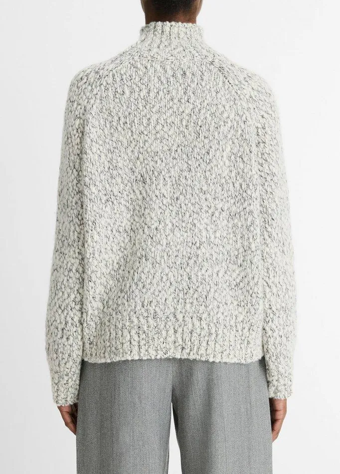 Sweaters Women Vince Italian Marled WoolBlend Turtleneck Sweater Off Whiteblack Sweaters Women Vince Italian Marled WoolBlend Turtleneck Sweater Off Whiteblack