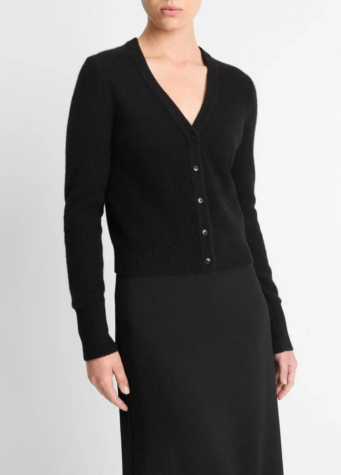 Sweaters Women Vince Plush Cashmere Cardigan Black Sweaters Women Vince Plush Cashmere Cardigan Black