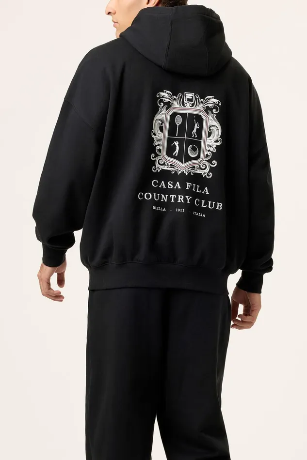 Sweatshirts and Hoodies Men Fila Casa Fila Crest Country Club Hoodie 001 Black Sweatshirts and Hoodies Men Fila Casa Fila Crest Country Club Hoodie 001 Black