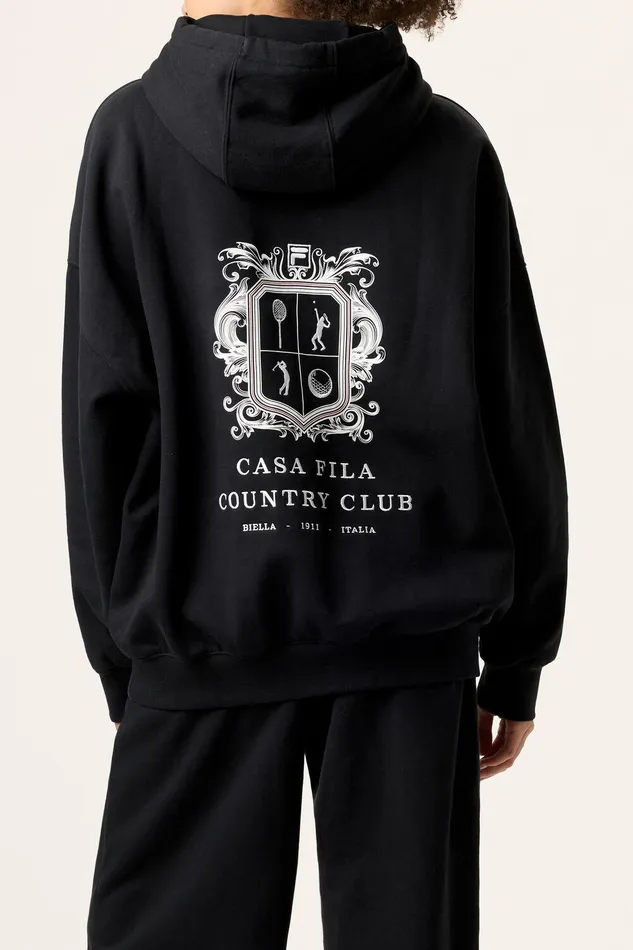 Sweatshirts and Hoodies Men Fila Casa Fila Crest Country Club Hoodie 001 Black Sweatshirts and Hoodies Men Fila Casa Fila Crest Country Club Hoodie 001 Black