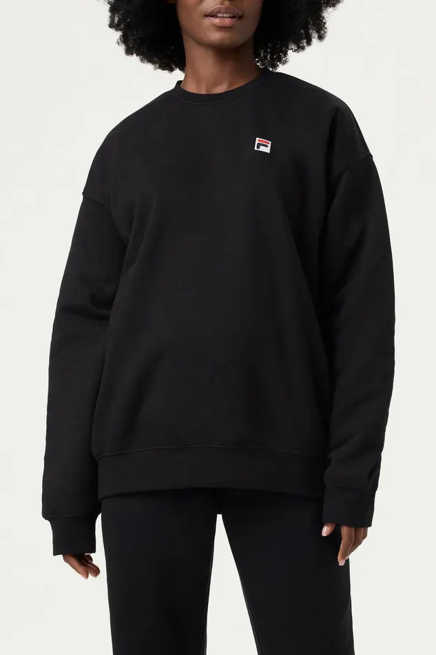 Sweatshirts and Hoodies Women Fila Classic Relaxed Sweatshirt 001 Black Sweatshirts and Hoodies Women Fila Classic Relaxed Sweatshirt 001 Black