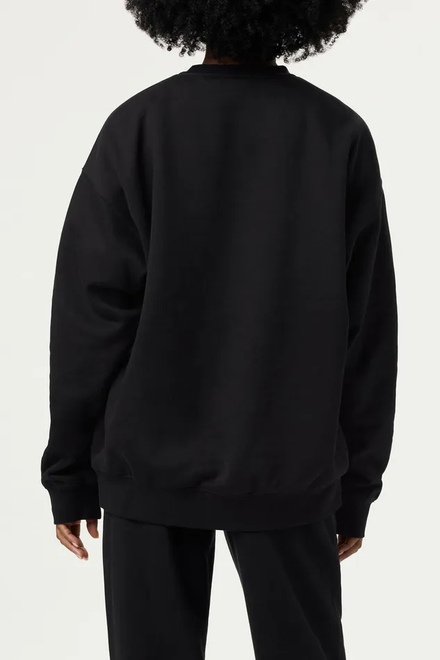 Sweatshirts and Hoodies Women Fila Classic Relaxed Sweatshirt 001 Black Sweatshirts and Hoodies Women Fila Classic Relaxed Sweatshirt 001 Black
