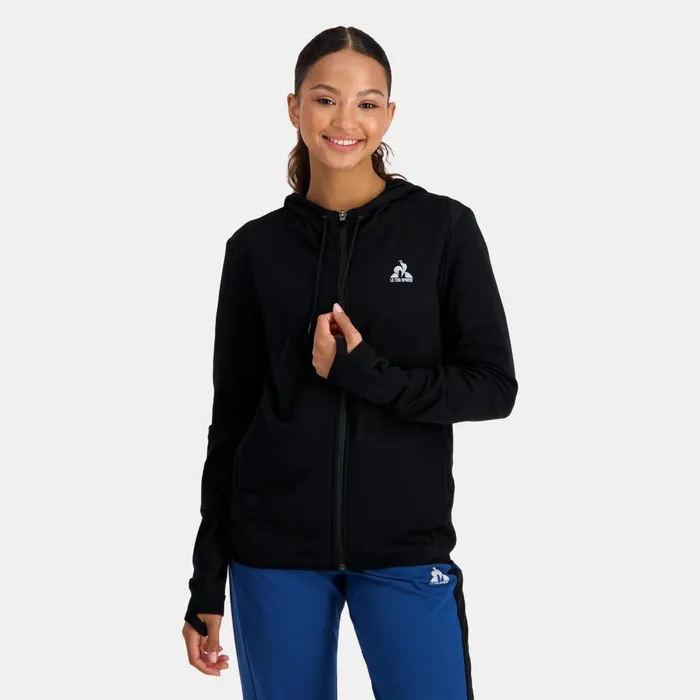 Sweatshirts And Hoodies Women Le Coq Sportif Training Performance ZipUp Hoodie Black Sweatshirts And Hoodies Women Le Coq Sportif Training Performance ZipUp Hoodie Black