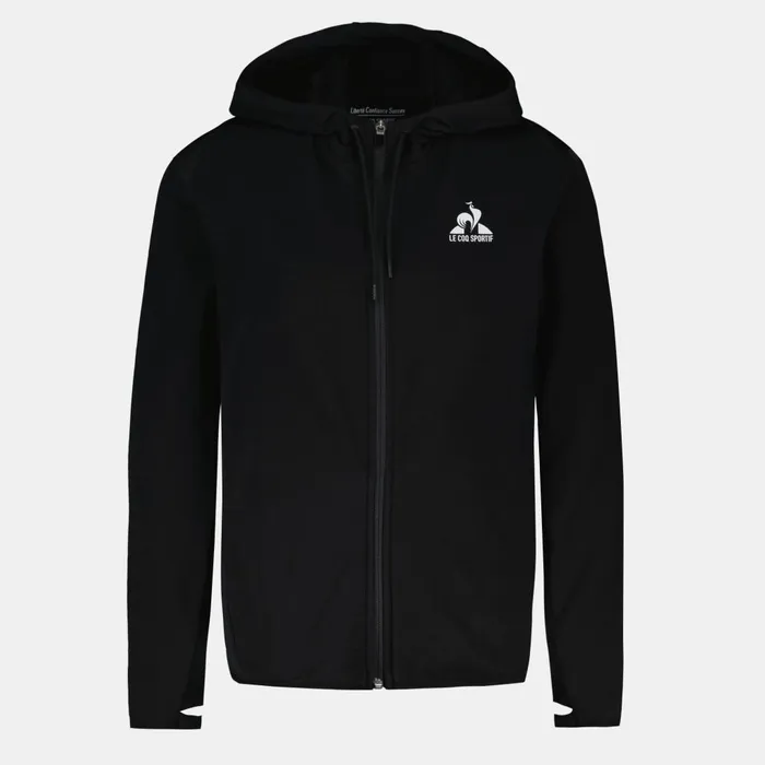 Sweatshirts And Hoodies Women Le Coq Sportif Training Performance ZipUp Hoodie Black