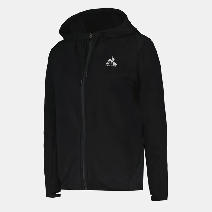 Sweatshirts And Hoodies Women Le Coq Sportif Training Performance ZipUp Hoodie Black