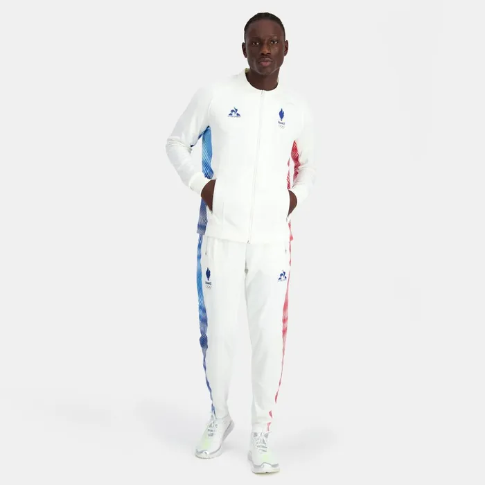 Sweatshirts Men Le Coq Sportif France039s Olympic Team Sweat Zipp quipe De France Homme Marshmallow