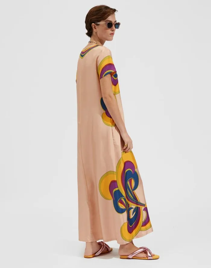Swing Dress Place Rainbow Swirl Rosa Place Women La Double J Dresses Swing Dress Place Rainbow Swirl Rosa Place Women La Double J Dresses