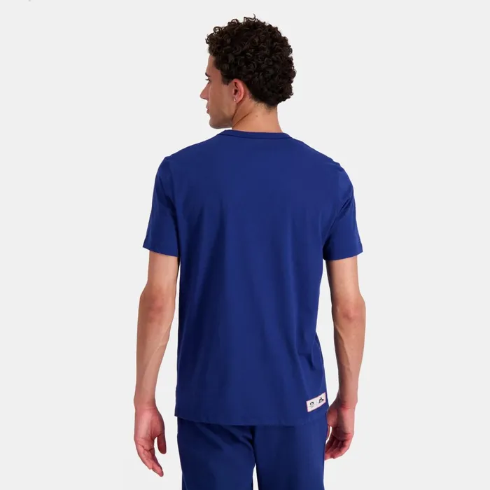 Tshirts And Tops Men Le Coq Sportif Paris 2024 TShirt Blue Depths