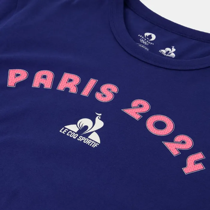 Tshirts And Tops Men Le Coq Sportif Paris 2024 TShirt Blue Depths