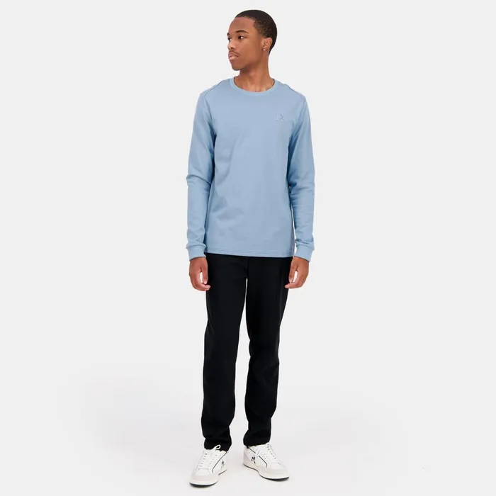 Tshirts And Tops Men Le Coq Sportif Ton Sur Ton LongSleeve TShirt Faded Denim